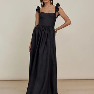 Reformation Vecchio Linen Dress in black / size 12